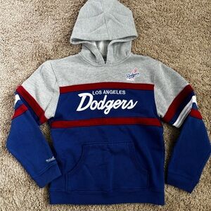 Mitchell & Ness Los Angeles Dodgers Kids Hoodie - Gray, Blue, and Red